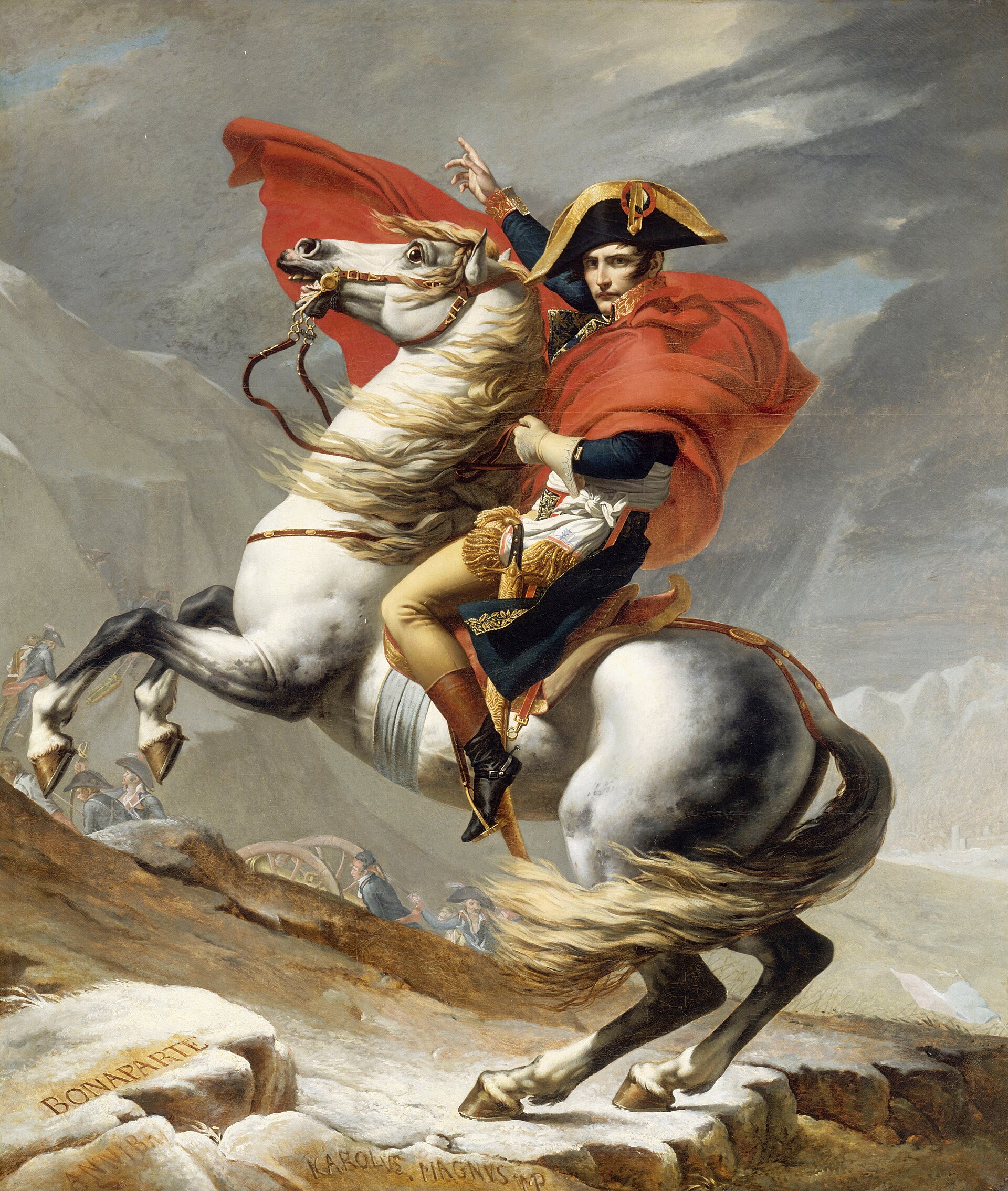 Napoleon Crossing the Alps — Jacques-Louis David, 1801